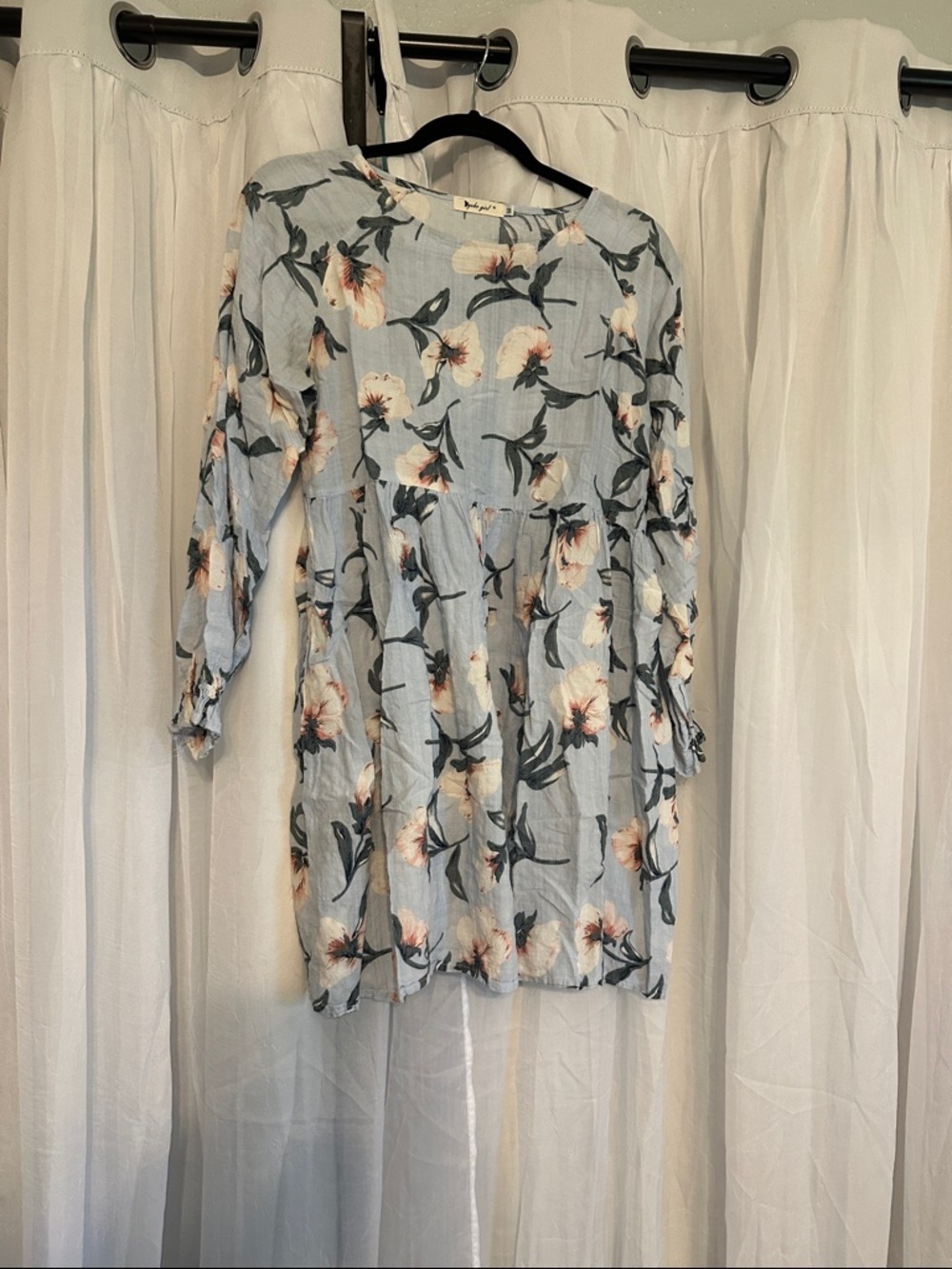 Yoko Girl Floral Print Bo-Ho Style Mini Dress